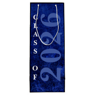 Sacola Para Vinho Graduação de Azul Sapphire Ano de Formando do