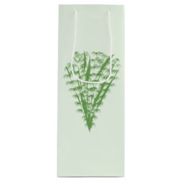 Sacola Para Vinho Green plant in the shape of a bouquet.