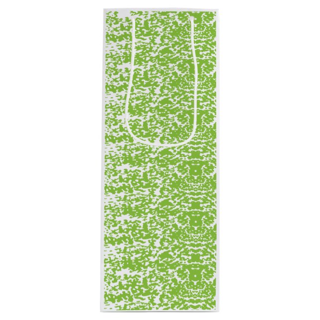 Sacola Para Vinho Grunge Lime Green Texture (Frente)
