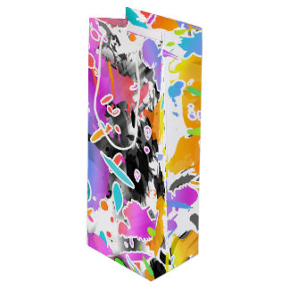 SACOLA PARA VINHO GRUNGE PUNK SPLATTER ARTE