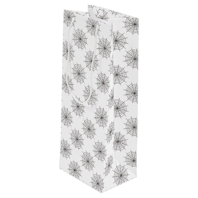 Sacola Para Vinho Halloween, Aranha-Aranha, Truque Ou Tratar, Boo (Verso inclinado)