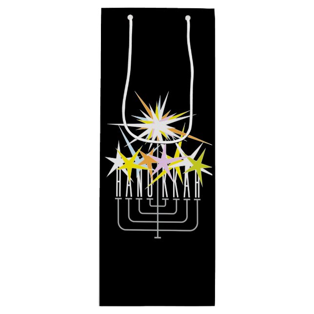 Sacola Para Vinho Hanukkah Lights (Frente)
