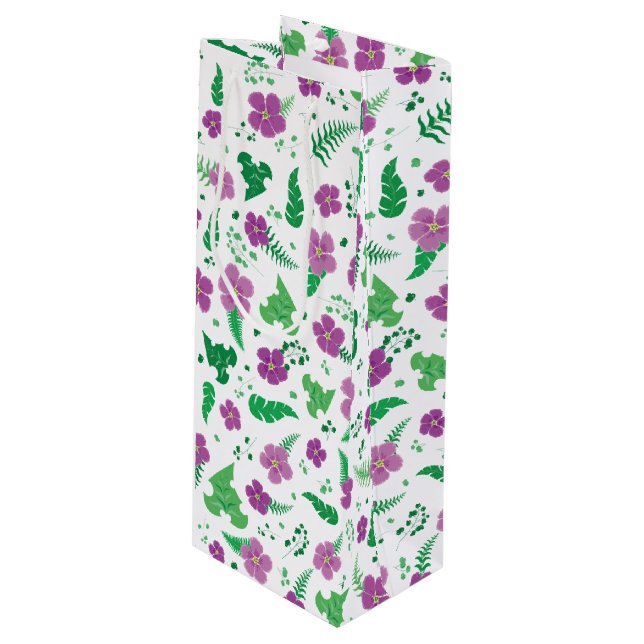 Sacola Para Vinho Hibisco Roxo (Frente inclinada)