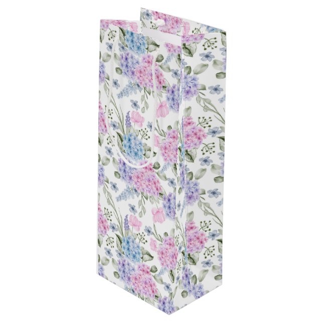 Sacola Para Vinho Hidrangea Gift Bag (Frente inclinada)