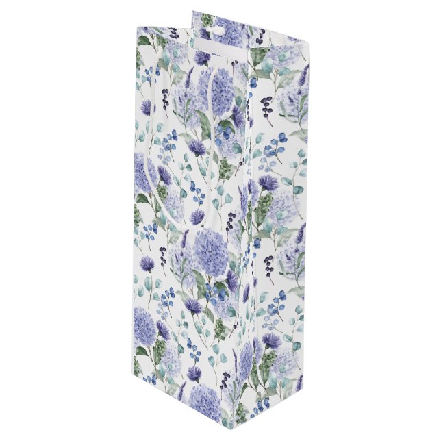 Sacola Para Vinho Hidrangea Gift Bag (Frente inclinada)