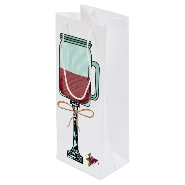 Sacola Para Vinho Hillbilly Country Wine Bag Funny Wine Bolsa (Verso inclinado)