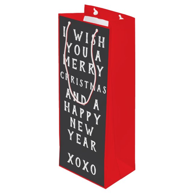 SACOLA PARA VINHO HOLIDAY SUNSHINE WITHIN THE PINES :) (Verso inclinado)