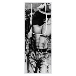 Sacola Para Vinho Homens Legal Cowboy Muscled Body Art