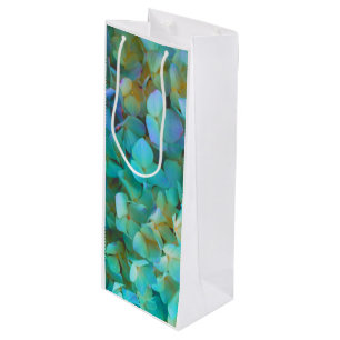 Sacola Para Vinho Hydrangeas azuis