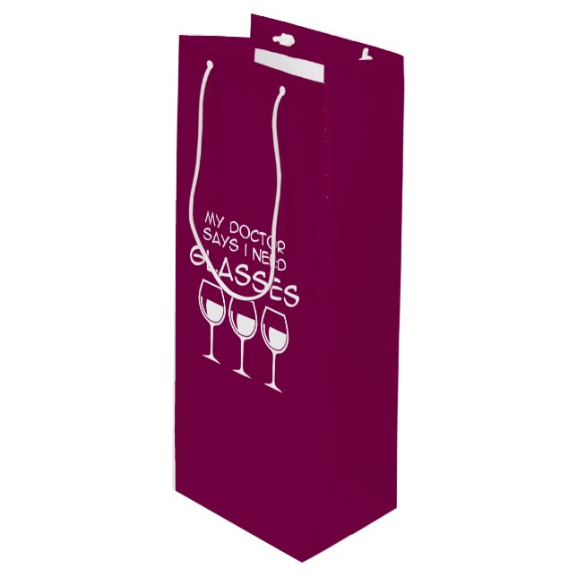 Sacola Para Vinho I need glasses (Frente inclinada)