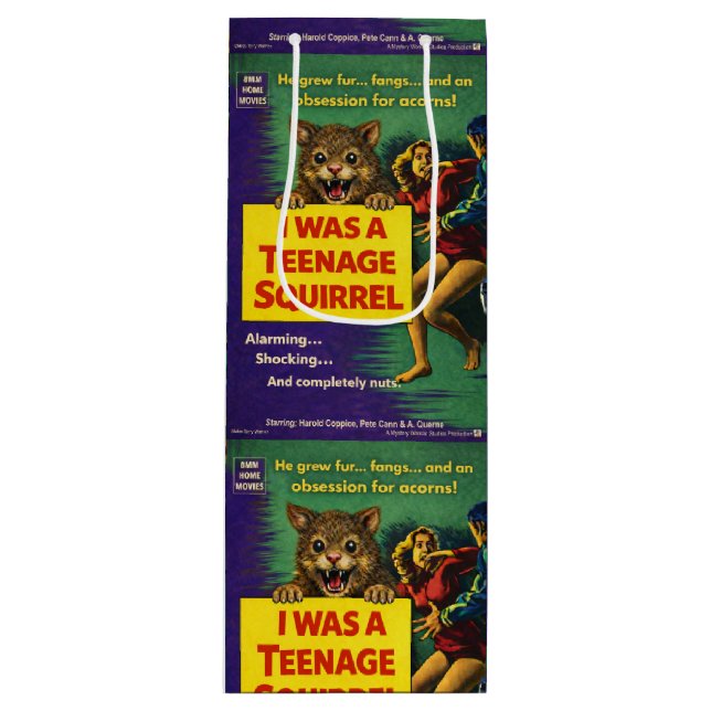 Sacola Para Vinho I was a teenage squirrel (Frente)