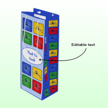 Ícones de remar de texto personalizados azuis