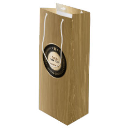 Sacola Para Vinho IMPRESSÃO PERSONALIZADO MEDAL Dourado #1 Campeão E