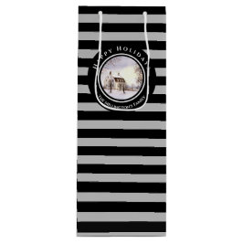 Sacola Para Vinho Inverno no Círculo da Cinza Negra de Natal em Nova