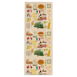 Sacola Para Vinho Itália - Símbolos Viagem Amantes