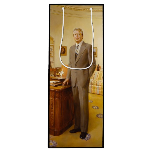 Sacola Para Vinho James Earl Carter Pintou o Presidente dos EUA, Ret (Frente)