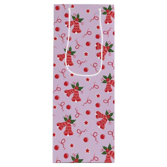 Sacola Para Vinho Jingle Bells (Frente)