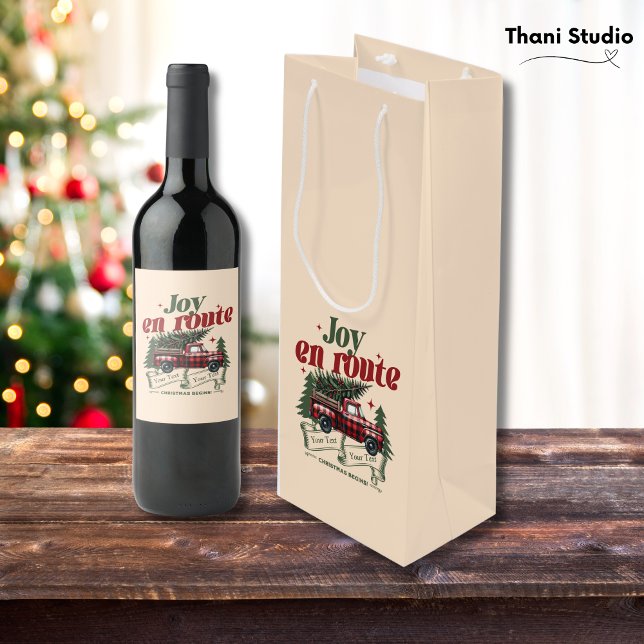 Sacola Para Vinho Joy em rota Natal Começa Caminhão e Árvore X-Mas (Criador carregado)