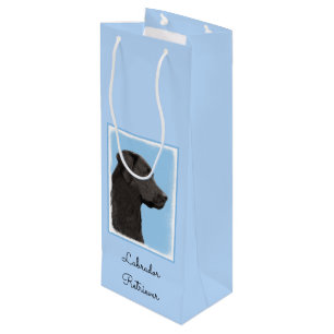 Sacola Para Vinho Labrador Retriever Black Pintura Original