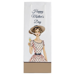 Sacola Para Vinho Lady In Vintage Vress E Brown Hift Bag