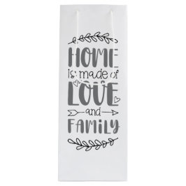 Sacola Para Vinho Lar é feito de amor e família, doce feiticeiro