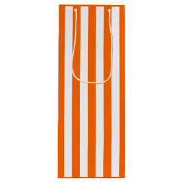 Sacola Para Vinho Laranja e White Stripe