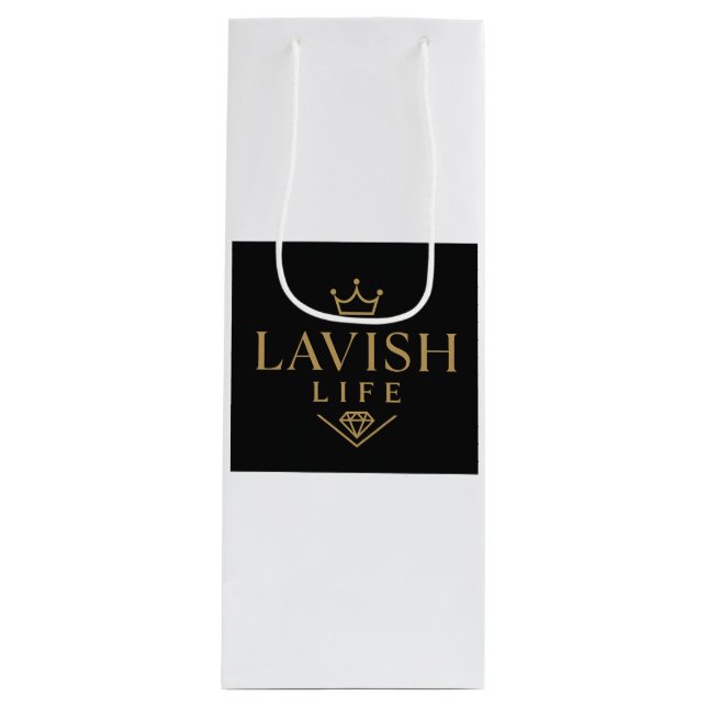 Sacola Para Vinho Lavish Wine Gift Bag  (Frente)