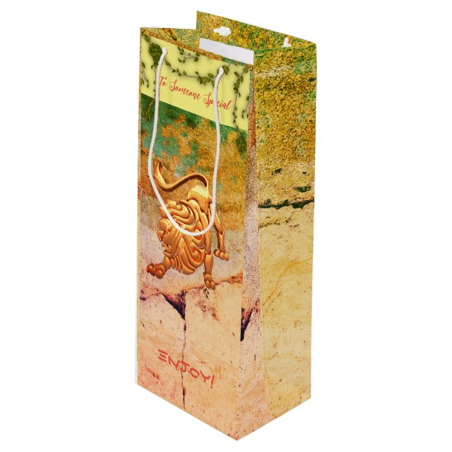 Sacola Para Vinho Leo Birthday Wine Gift Bag (Frente inclinada)