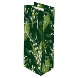 Sacola Para Vinho Lily of Valley com Ferns | Verde Escuro