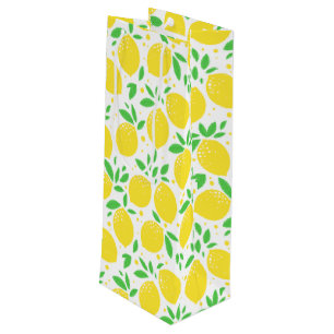 Sacola Para Vinho Limões amarelos frescos 3