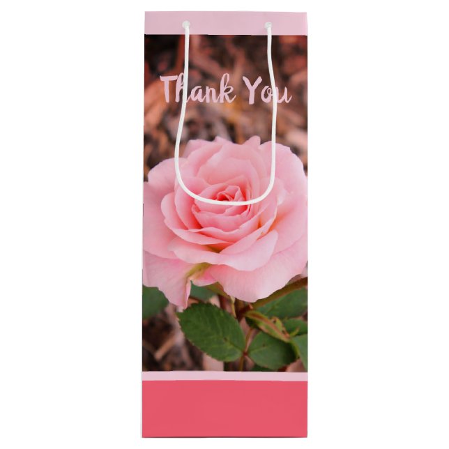 Sacola Para Vinho Linda Rosa Rosa Rosa (Frente)