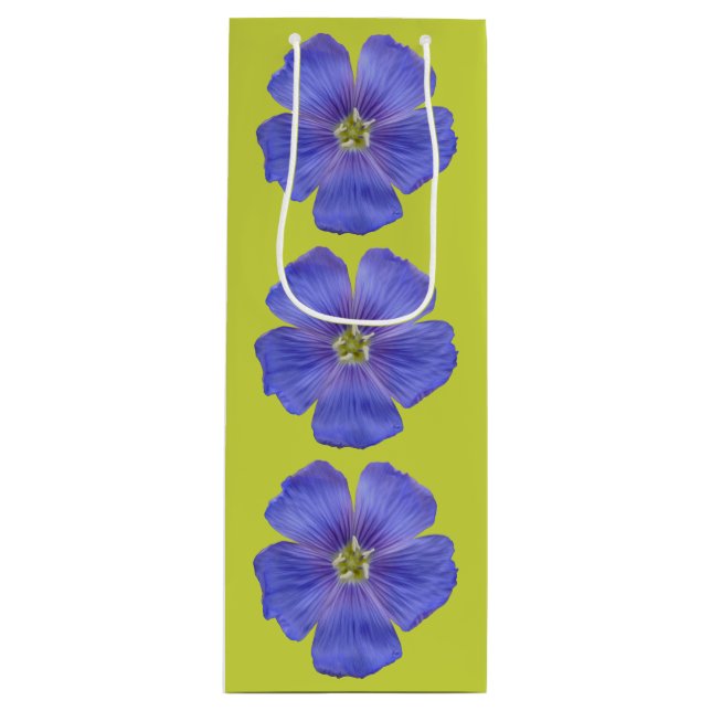 Sacola Para Vinho Linho Azul nº 1 (Frente)