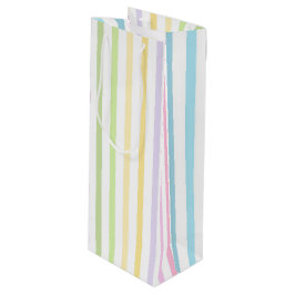 SACOLA PARA VINHO LISTRAS AZUL PASTEL VERDE AMARELO ROSA ROXO