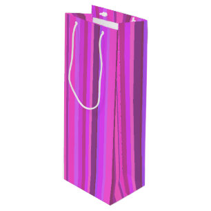 Sacola Para Vinho Listras verticais rosa