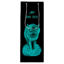 Lobo Negro Zangado na Noite