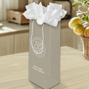 Sacola Para Vinho Logotipo Básico de Negócios de Escritório com Info