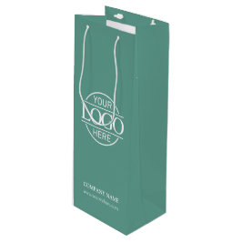 Sacola Para Vinho Logotipo comercial simples da empresa verde-modelo