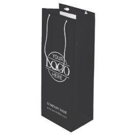 Sacola Para Vinho Logotipo de empresa empresarial de Cinza minimalis