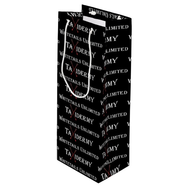 Sacola Para Vinho Logotipo do Taxiderme (Frente inclinada)