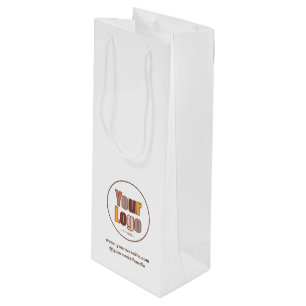 Sacola Para Vinho Logotipo Empresarial Personalizado Simples Minimal