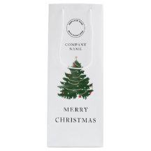 Logotipo Moderno da Empresa Árvore de Natal Feliz