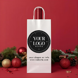 Sacola Para Vinho Logotipo Personalizado da Empresa | Presente Corp