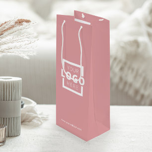 Sacola Para Vinho Logotipo Personalizado da Empresa Promocional Rosa