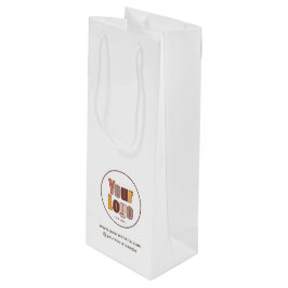 Sacola Para Vinho Logotipo Personalizado de Empresa Simples Minimali