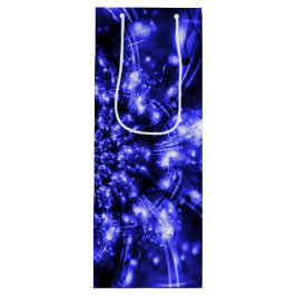 Sacola Para Vinho Luzes Azuis Espelhantes