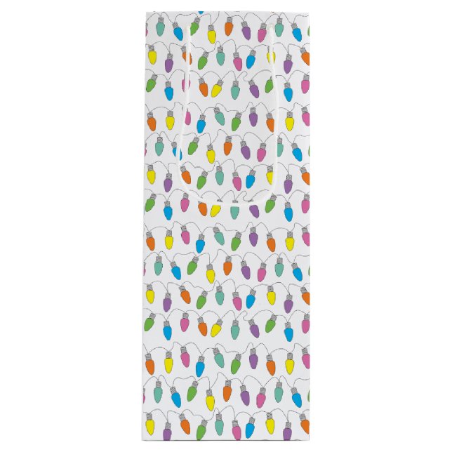 Sacola Para Vinho Luzes de Natal (Frente)