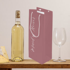 Sacola Para Vinho Madrinha de casamento de Script Estilizado Dusty R