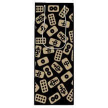 Mahjong azulejo castanho em preto