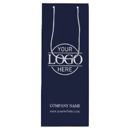 Sacola Para Vinho Marinho na moda Azul Logotipo comercial da empresa