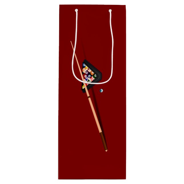 Sacola Para Vinho Maroon Billiard Mesa (Frente)